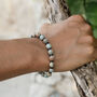 Agalmatolite Stone Bead Bracelet, thumbnail 1 of 4