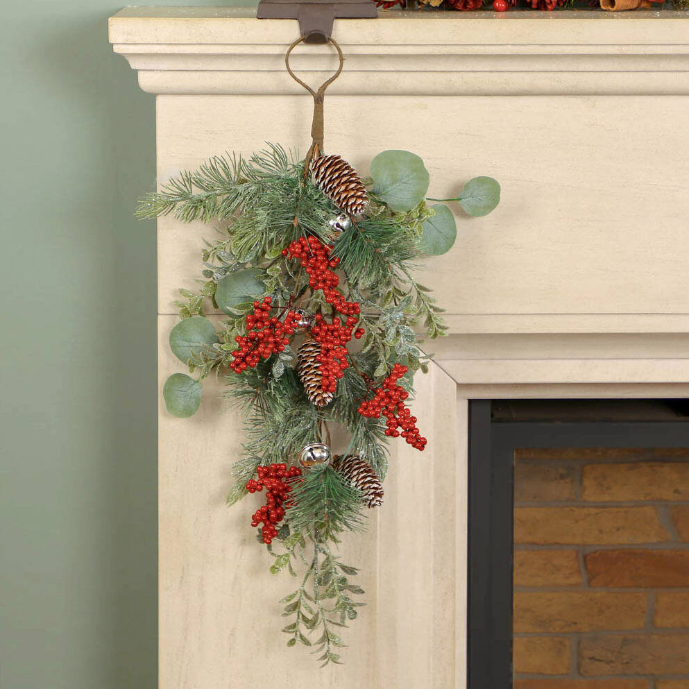 Set Of Three Joy Christmas Stocking Hangers By Dibor