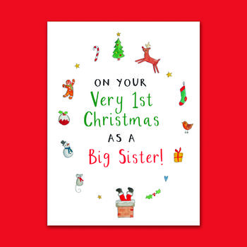 Baby 1st Christmas As Big Sister Card, 3 of 3