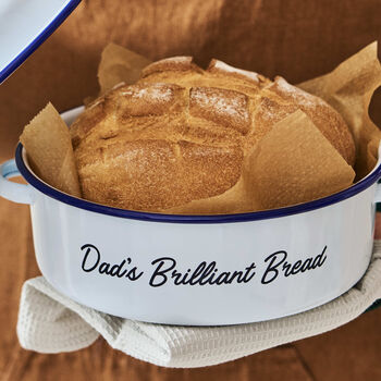 Enamel Personalised Bread Baking Tin, 3 of 4