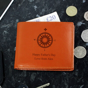 Personalised Tan Leather Wallet, 2 of 3