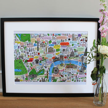 Central London Illustrated Map Print, 2 of 3