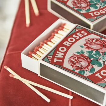 Personalised 'Two Roses' Boxed Matches, 3 of 5