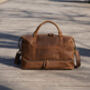 Leather Weekend Bag With Suit Compartment, thumbnail 1 of 12