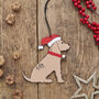 Golden Cocker Spaniel Dog Christmas Decoration Personalisation Available, thumbnail 1 of 5