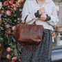 Leather Handbag, Crossbody Shoulder Bag Brown, thumbnail 1 of 6