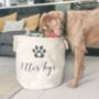 Personalised Pet Paw Print Canvas Dog Toy Basket, thumbnail 3 of 4