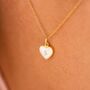 Sterling Silver Mother Of Pearl Mini Heart Necklace, thumbnail 3 of 12