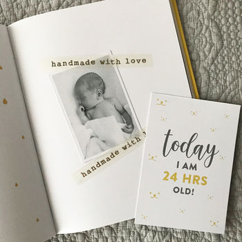 New Baby Journal And Milestone Cards Gift Set, 4 of 12