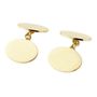 Grafton Engraved 9ct Yellow Gold Oval Cufflinks, thumbnail 3 of 4