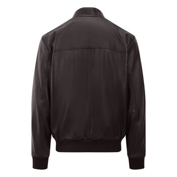 Men's Luxury Sheepskin Leather Bomber Jacket, 7 of 11