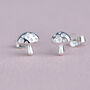 Sterling Silver Mini Toadstool Stud Earrings, thumbnail 3 of 7