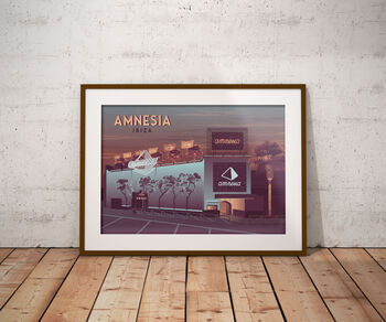 Amnesia Nightclub Ibiza Travel Poster Art Print, 6 of 8