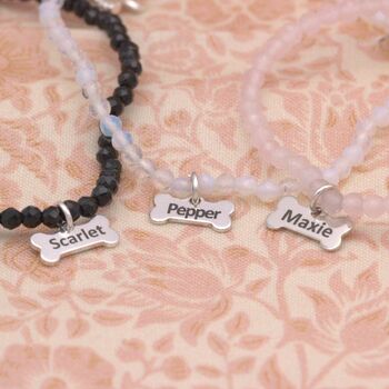 Cocker Spaniel Silhouette Crystal Bracelet Personalised, 3 of 6