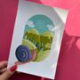 Enjoy The Process Print, Illustrated Snail Art, thumbnail 2 of 2