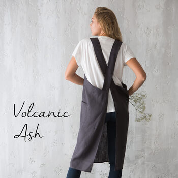 Linen Crossback Pinafore | Artist Apron, 7 of 12