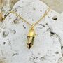 The 'En Pointe' Pyrite Gold Plated Necklace, thumbnail 1 of 6