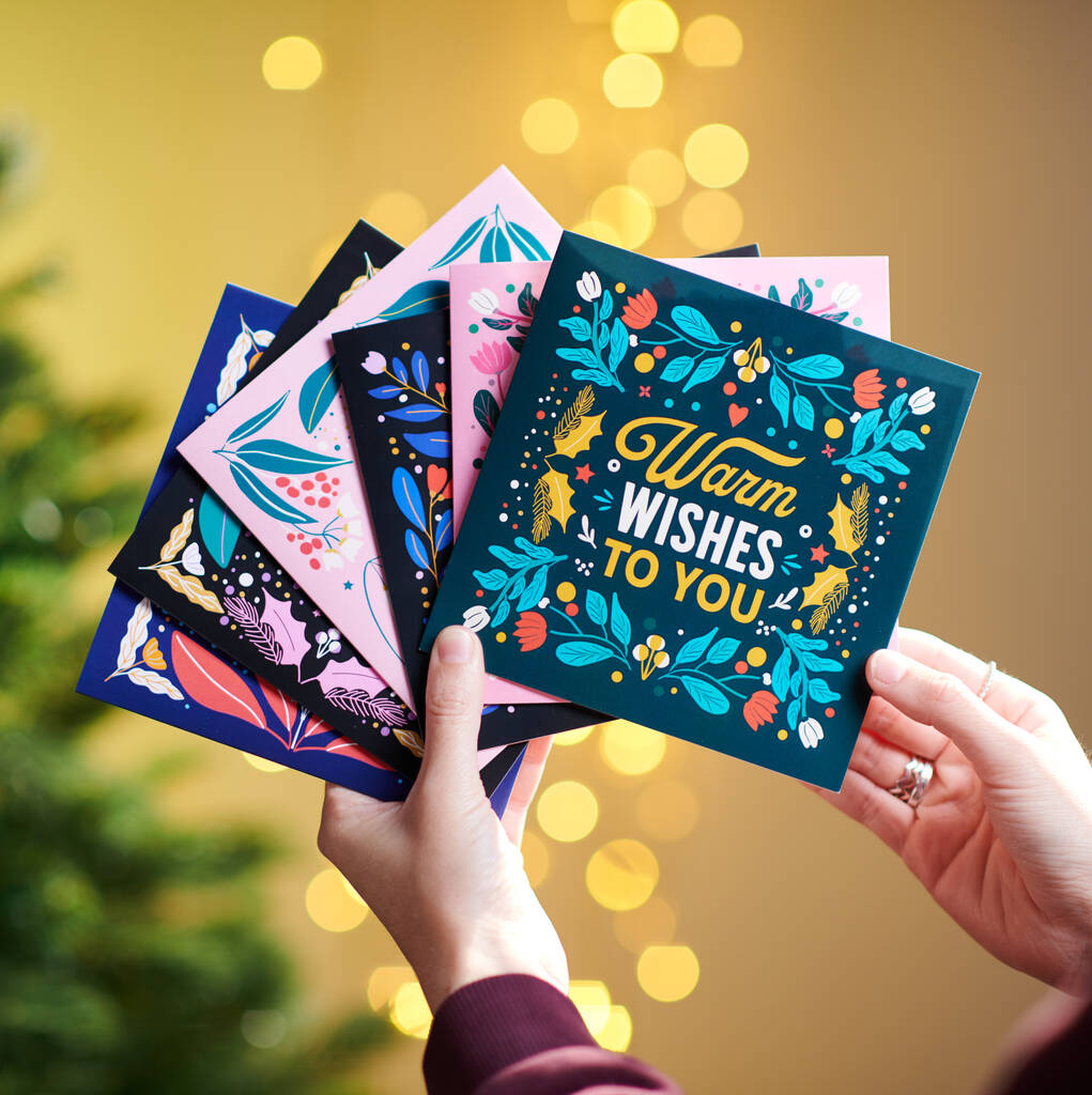 Set Of Six Positive Christmas Greetings Cards, 1 of 8