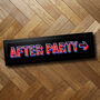 'After Party' Neon Style Framed Typographic Print, thumbnail 1 of 3