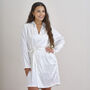 White Embroidered Bride Dressing Gown, thumbnail 1 of 3
