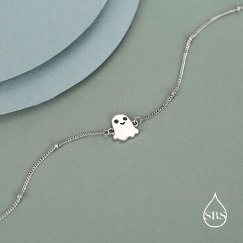 Sterling Silver Ghost Charm Bracelet, 5 of 12