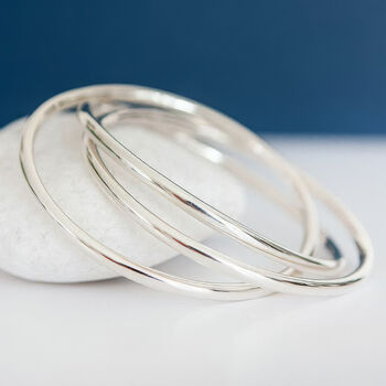 Light Sterling Silver Russian Wedding Bangle, 3 of 7