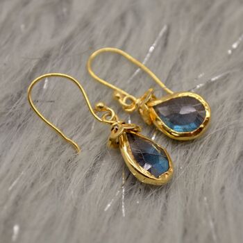 Labradorite Cute Dangle Silver Earrings, 6 of 8