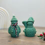 Green Snowman Christmas Decoration Candle, thumbnail 7 of 8