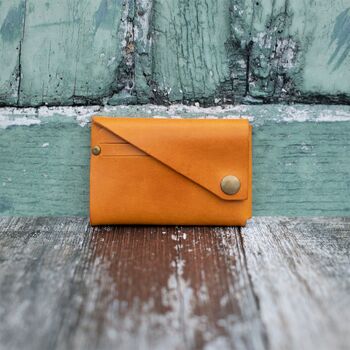 Personalised Mustard Yellow Leather Wallet, 5 of 9