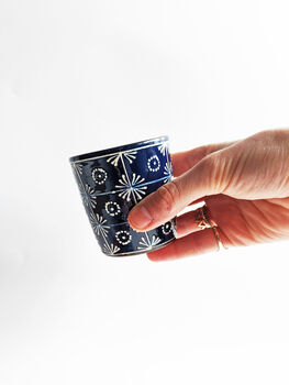 Handpainted Royal Daisy Espresso Cup, 2 of 10