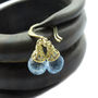 Wedding Blue Topaz Earrings In Gold Vermeil, thumbnail 5 of 10