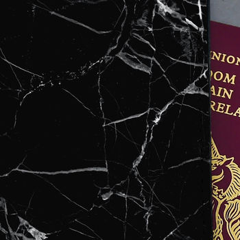 Black Marble Personalised Passport Case, 2 of 5