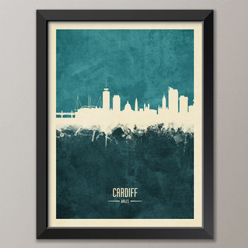 Cardiff Skyline Print And Box Canvas, 3 of 6