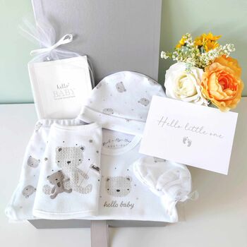 Unisex New Baby Bear Gift Set, 2 of 8