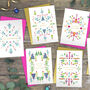 Pack Of Geo Merry Gold Foil Christmas Cards, thumbnail 1 of 10