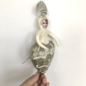Beaded Christmas Tree Topper 'Pearl', 4 of 8