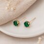 9ct Gold May Birthstone Stud Earrings – 4mm, thumbnail 3 of 4