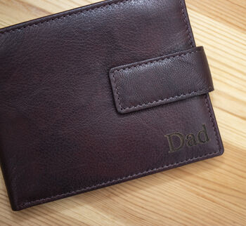 Personalised Leather Tri Fold Wallet With Rfid, 4 of 12