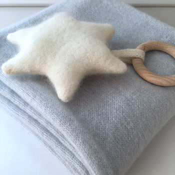 Personalised New Mum Cashmere Shrug And Teether Giftset, 7 of 12