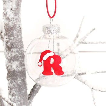Personalised Christmas Tree Bauble With Initial, 4 of 5