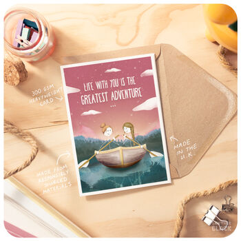 Adventure Lgbt Anniversary Card For Wife Or Partner, 2 of 5