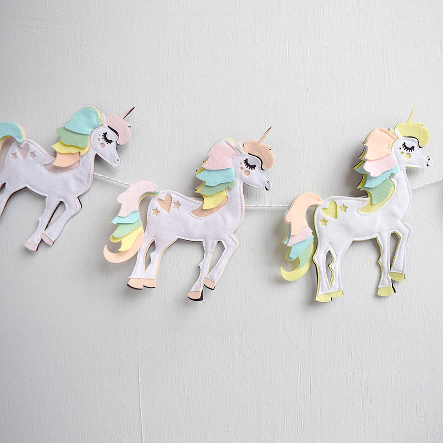 unicorn garland by house of hooray