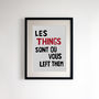 French Style Protest Poster Print 'Les Things', thumbnail 1 of 4