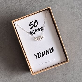 50th Birthday Necklace In Sterling Silver, 5 of 7