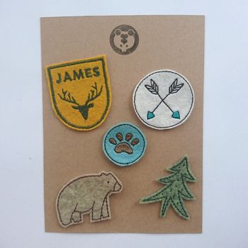 Personalised Adventure Embroidered Patch Set, 2 of 3