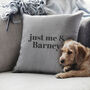 Personalised 'Just Me And My Pet' Cushion, thumbnail 1 of 4
