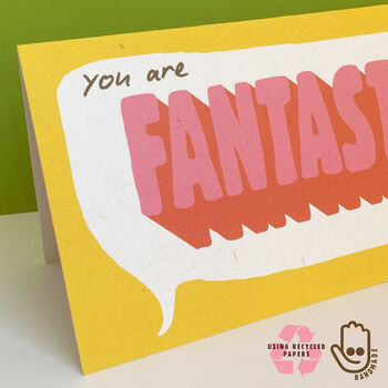 'Fantastic' Fathers Day Card Or Other + Envelope, 3 of 5