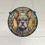 French Bulldog Grey Stained Glass Effect Suncatcher, thumbnail 1 of 3