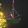 Santa On A Boat Hanging Christmas Decoration, thumbnail 1 of 2