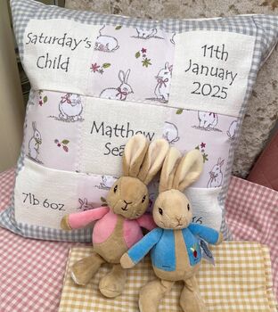 Personalised Bunny Memory Cushion**, 6 of 10
